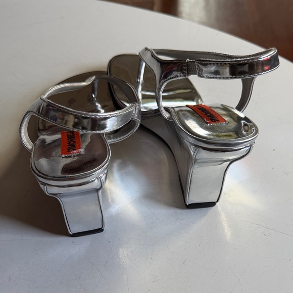 Simon Miller Metallic Silver Slingback Thong Sandals